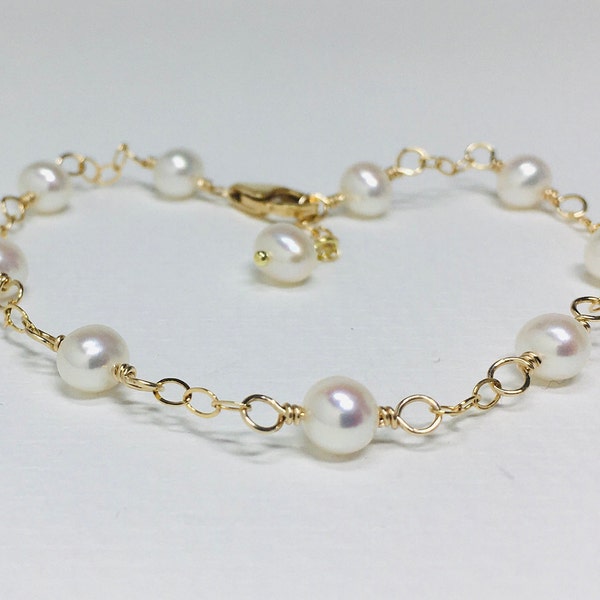 PEARL STONE BRACELET - WHITE main image 0