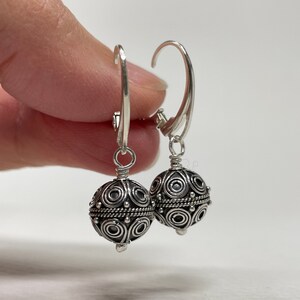 Sterling Silver Leverback Earrings, Dangle & Drop Retro Earrings, Birthday Gift for Women