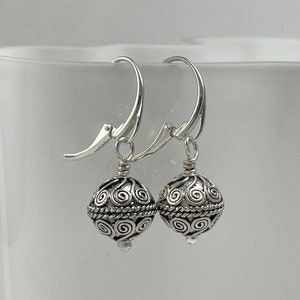 Gossip Girl 925 Sterling Silver Filled Beaded Ball Dangle Drop Earrings For Women | Hook Closure
