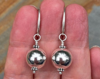 Sterling Silver Ball Dangle Earrings: Women's Jewelry