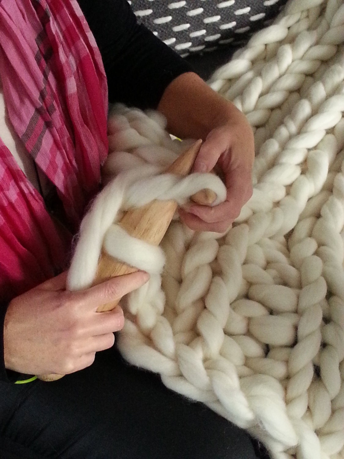 Super Chunky Knitting Needles 45mm Circular Handmade Pine Etsy