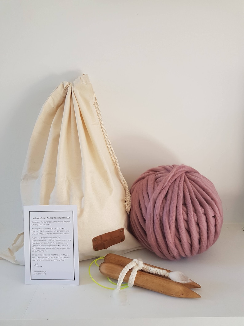 DIY Giant Knitting Kits Coloured Lap Throw 80 X 120cm Knit Etsy
