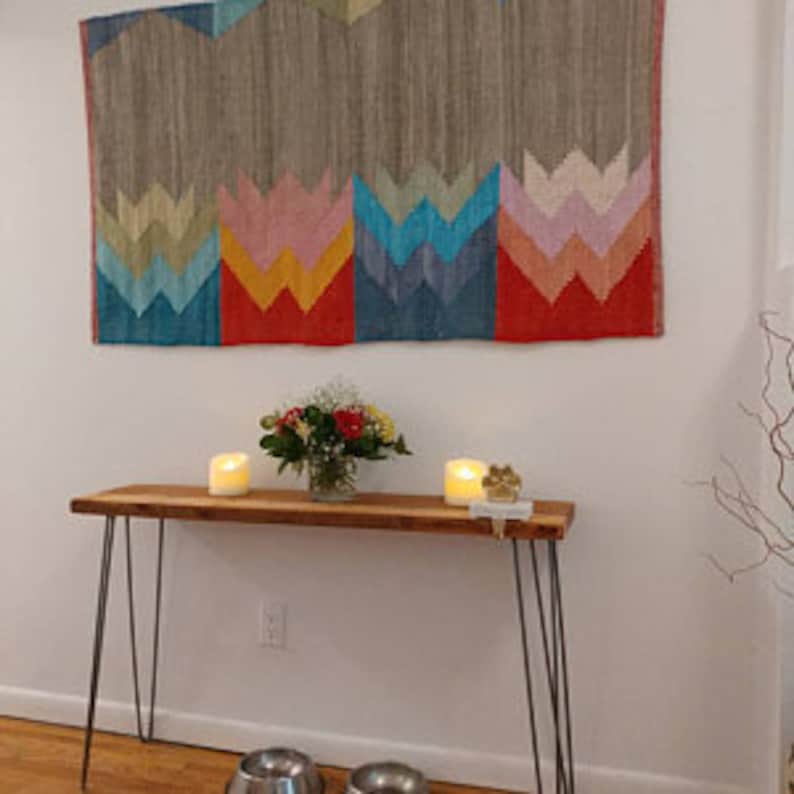 Sofa Tablemid Century Modern Console Table 30 Inch High Etsy