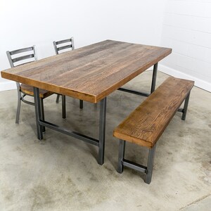 Handmade Reclaimed Wood Dining Table – Rustic Industrial Style