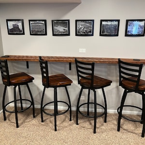 Counter Height or Bar Height Stool Set of 4 Swivel Bar Stool Black Metal Finish.  Restaurant Grade