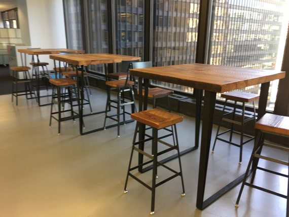 Industrial Urban Bar Stool w/ back - Rustic Chair Made From Reclaimed Barn Wood, Choose your Size, and wood finish