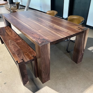 Solid Black Walnut English Beam Rectangular Dining table Custom sizes Welcome