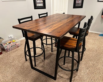 Handmade Bar Height/high Top Counter Height Reclaimed Barn Wood