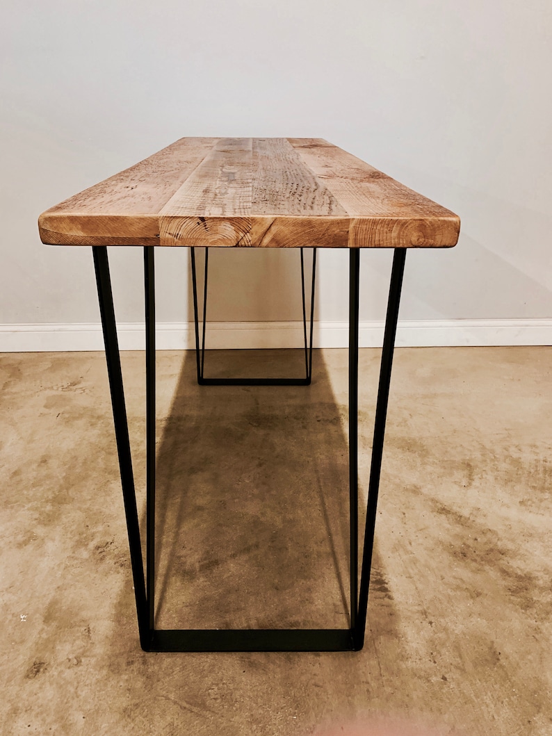 Reclaimed Urban Wood Counter Height Entry Table 36 Inch Etsy