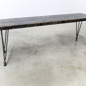 Hairpin Leg Bench Reclaimed Wood Bench, Entry Bench, Dining Table Bench