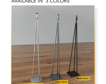 Set of 4 Hairpin legs, table legs, metal table legs, hairpin legs  - Powder Coated -16"H to 40"H - Made in the USA | Ships in 48 Hours