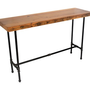 Counter Height Table, Hallway, Nook Table,36 Inch High,Counter Height Wood Table, Pipe Table, Reclaimed Wood furniture. Made in the USA