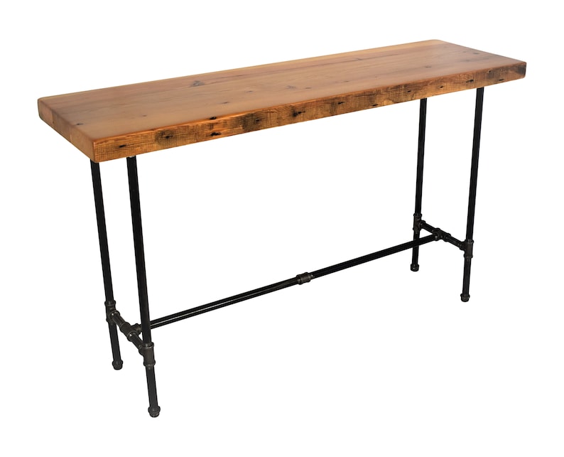 Counter Height Table, Hallway, Nook Table,36 Inch High,Counter Height Wood Table, Pipe Table, Reclaimed Wood furniture. Made in the USA 