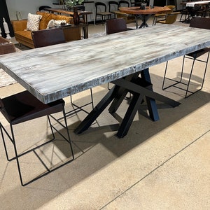 HandCrafted Counter height Solid wood table, standing height bar table, wood bar table Reclaimed barn wood dining table