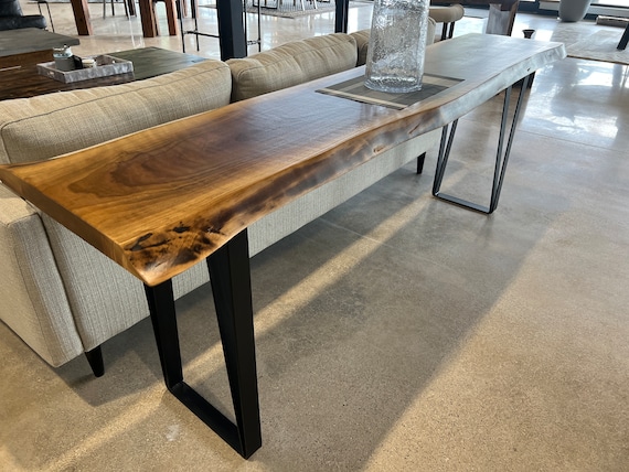 Black Walnut Live Edge  console  Table, Hallway Table, Nook Table, Sofa table 30"H Custom size's and Heights  Welcome
