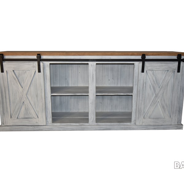 Barn Door Entertainment Center Etsy