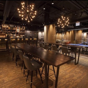 Bar Height/High Top,rectangular pub table,standing height bar table,wood bar table Reclaimed barn wood dining table with square steel base