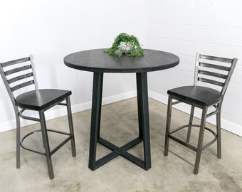 Bar height  Round Dining Table / Bar Height, Pedestal Leg Base  Powder Coated  Fast Shipping