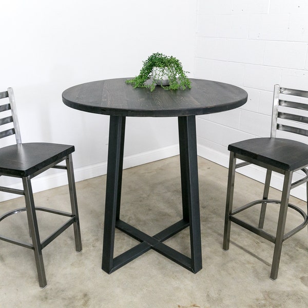 Bar height  Round Dining Table / Bar Height, Pedestal Leg Base  Powder Coated  Fast Shipping