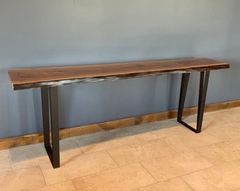 Black Walnut Entry Table, Hallway Table, Nook Table,42 Inch High,Bar height Wood Table