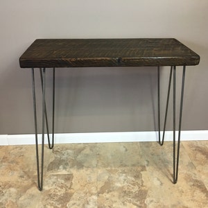 Entry Table,Sofa Table, Wood Console Table with Reclaimed Wood with Hairpin Legs, Breakfast table,Choose size and finish image 2