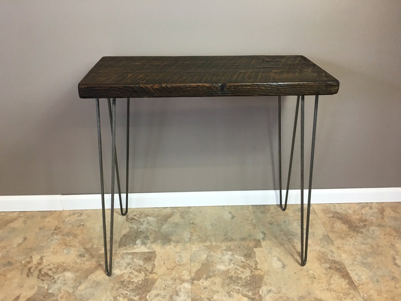 Entry Table,Sofa Table, Wood Console Table with Reclaimed Wood with Hairpin Legs, Breakfast table,Choose size and finish image 2