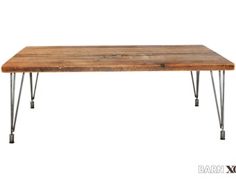 Reclaimed Wood Coffee Table, Hairpin Legs, Old Growth Douglas Fir