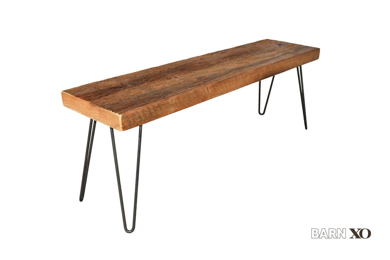 Hairpin Leg Bench Reclaimed Wood Bench Entry Bench Dining Etsy