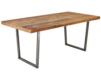 Counter Height Rustic Reclaimed Wood Brooklyn Dining Table-choose style, size, table top thickness, and finish