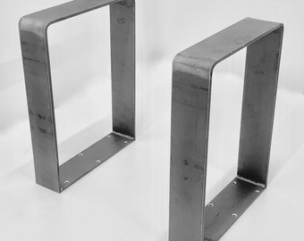 Handmade Steel Table Legs, U-Shape Bench Legs, Set of 2