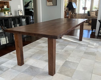 Solid Wood Table, Dining  Table with reclaimed wood and Reclaimed wood Legs,Farmhouse Table,distressed wood,Rustic Farmhouse,Handmade Table