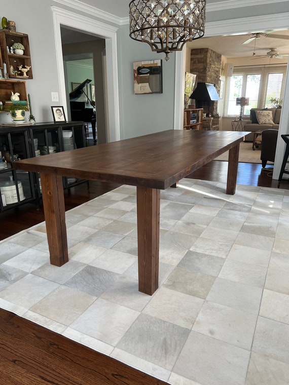 Solid Wood Table Dining Table With Reclaimed Wood and - Etsy