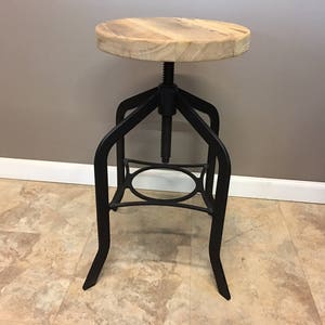 Set of 2 | 30&quot; Reclaimed Wood Bar Height Stool with Swivel Seat | Industrial Urban Bar Stool