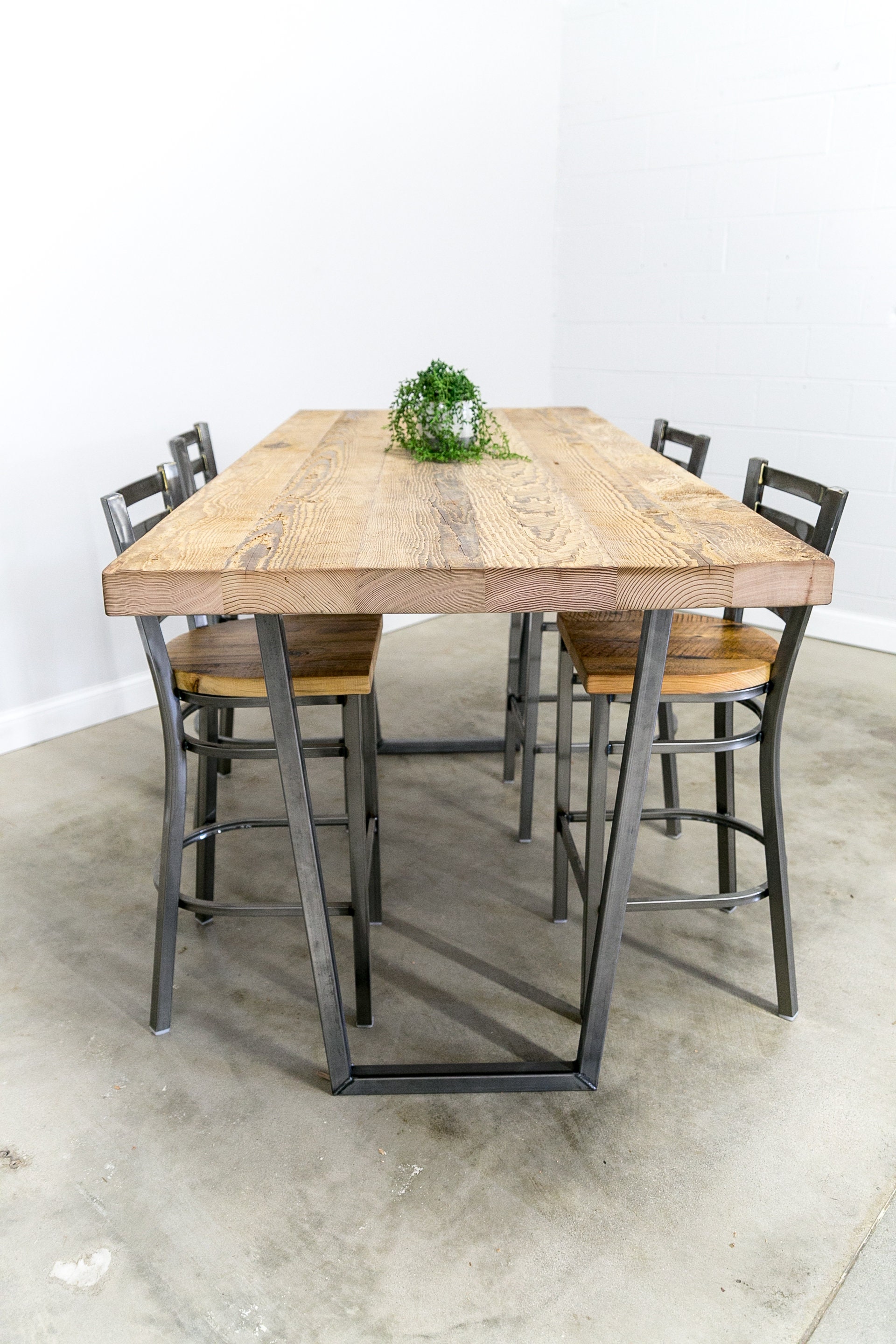Counter Height Table , Restaurant Table , Pub Table with powder coated Square leg base,Choose from Size and Finish Fast Shipping