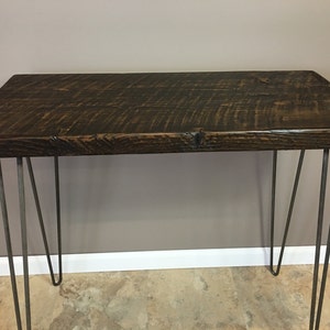 Entry Table,Sofa Table, Wood Console Table with Reclaimed Wood with Hairpin Legs, Breakfast table,Choose size and finish image 4