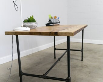 Barn Wood Computer Desk, 1.5" reclaimed Desk top,  FAST SHIPPING