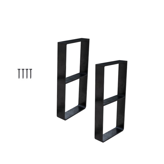 Metal table on sale legs with shelf