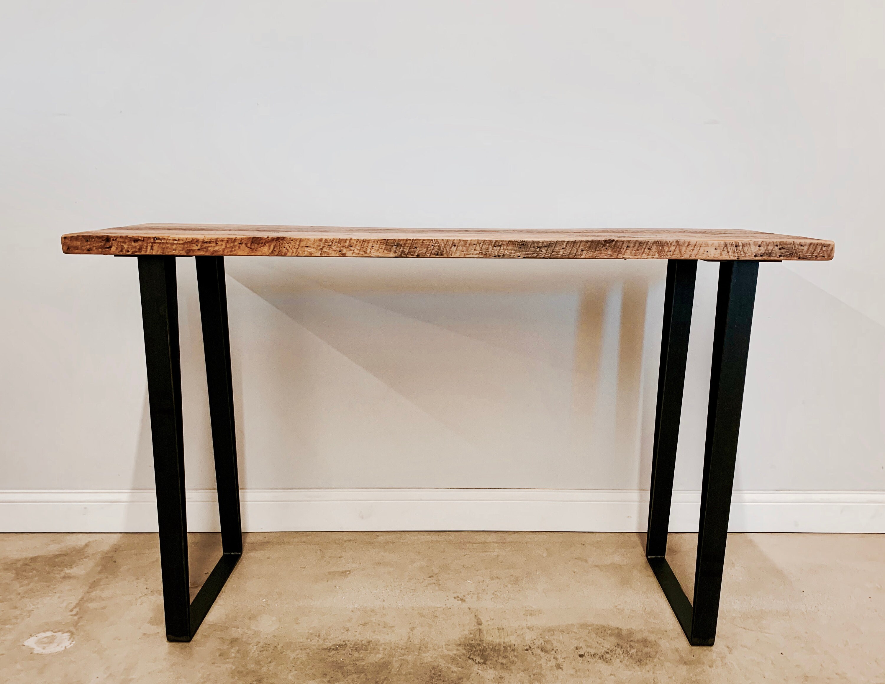 Reclaimed Urban Wood Counter Height Entry Table 36 Inch Etsy