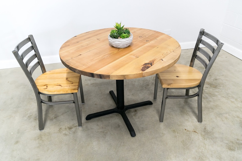 Reclaimed Wood Table Kitchen Table Round Table - Etsy