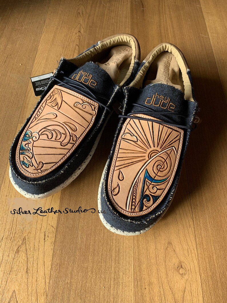 custom tooled hey dudes
