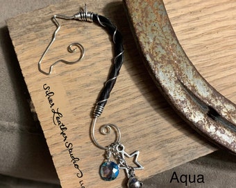 Sterling silver wrapped horse hair twist "The Mane Profile" pendant/ornament with jingle bell Charm