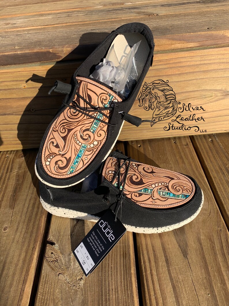 custom tooled hey dudes