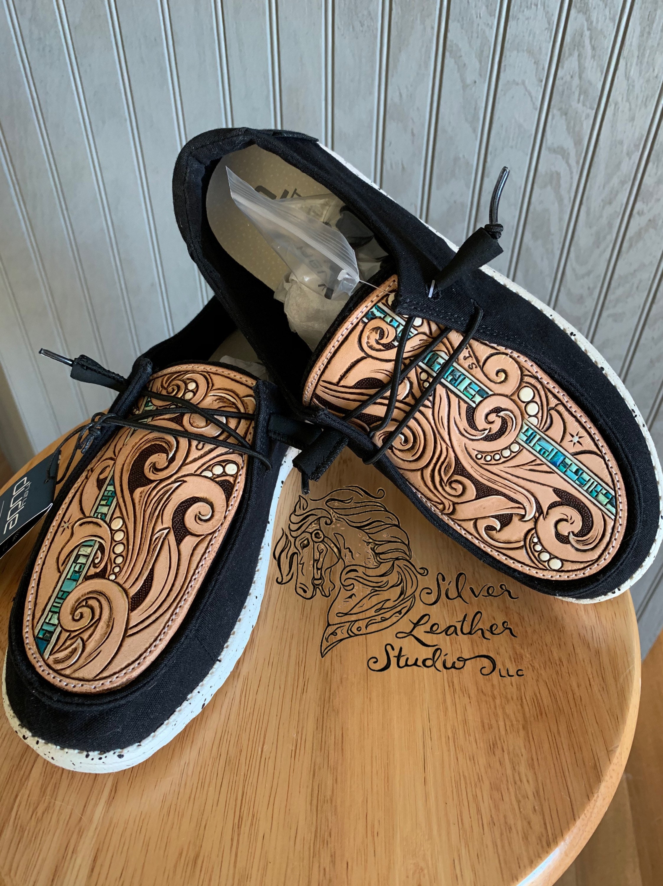 custom tooled hey dudes