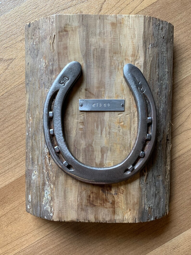 Horseshoe Memorial Rustic Farm House Reclaimed Barn Wood Etsy