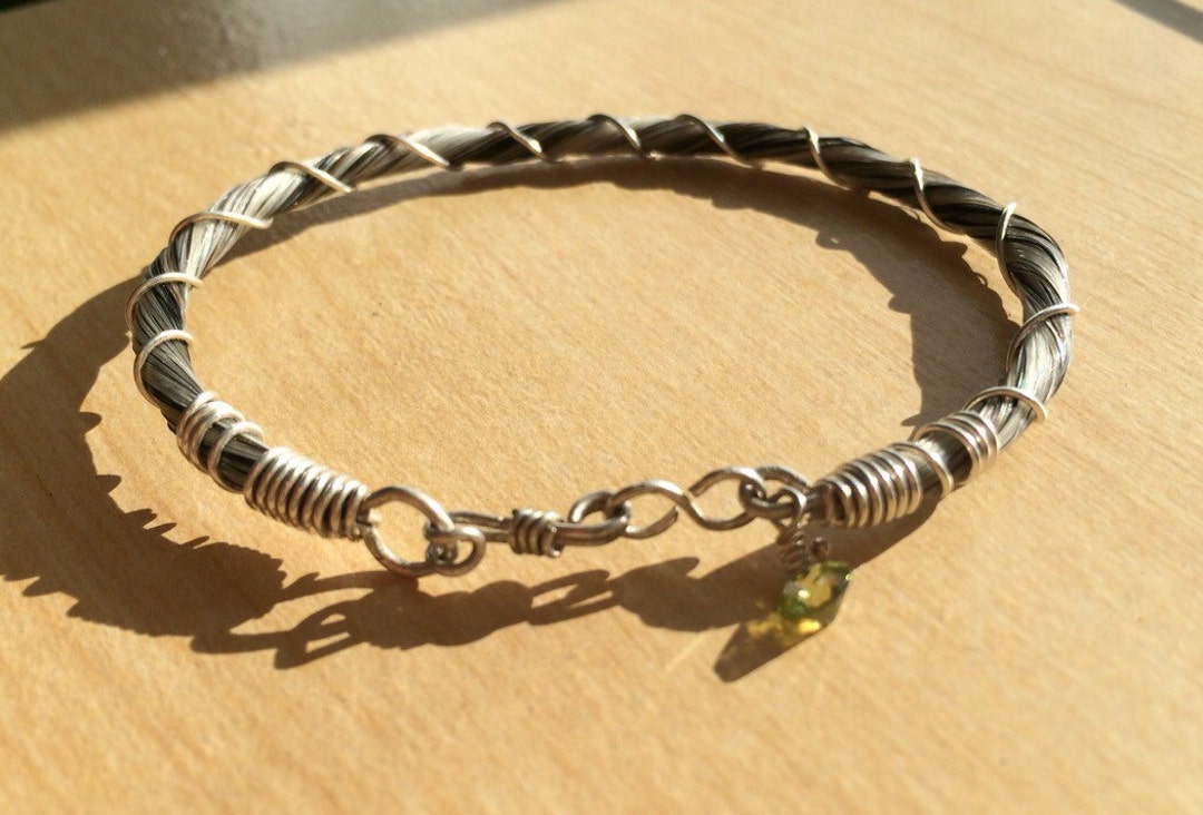 The Infinity, Sterling Silver Wire Wrapped Horse Hair Bracelet