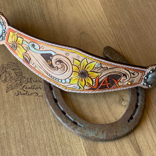 Leather Bronc Halter Nose Band Hand Tooled