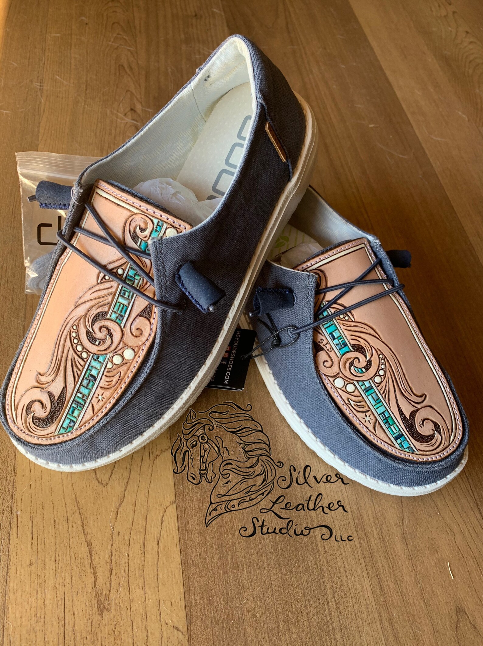 custom tooled hey dudes