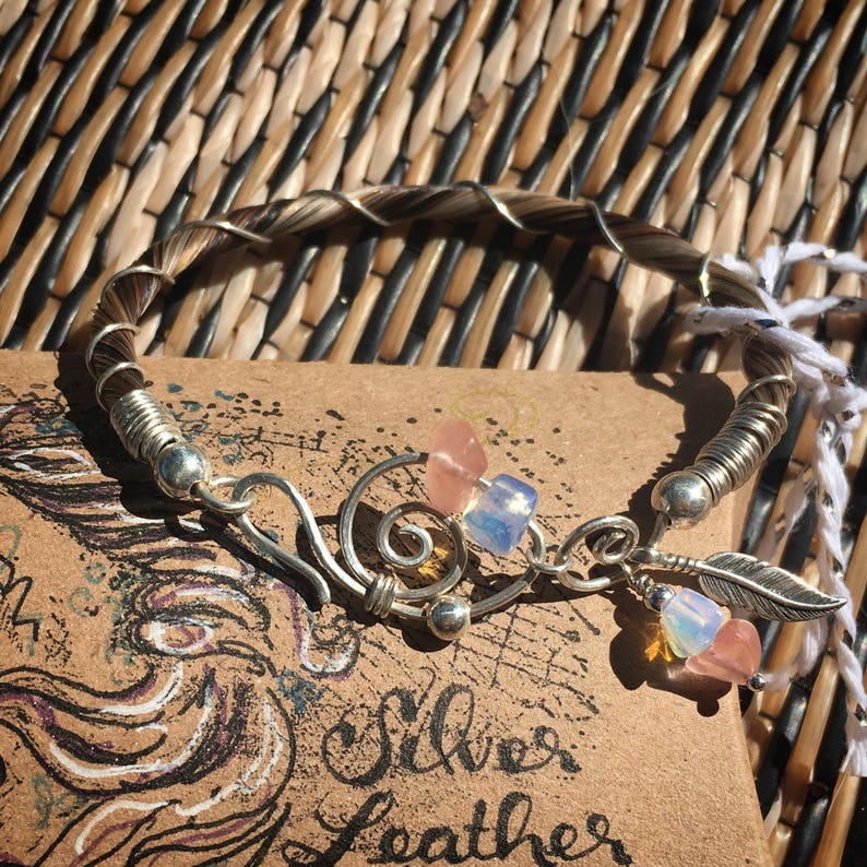 The Native Sterling Silver Wire Wrapped Horse Hair Bracelet Etsy