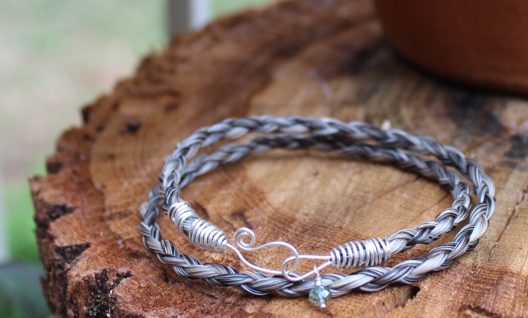 That's a Wrap, Strand Braid Horse Hair Bracelet Sterling Silver