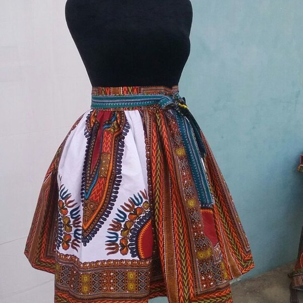 FORII White Dashiki Skirt